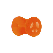 Load image into Gallery viewer, Acrylic Neon Orange Peace Sign Tunnel Plug 2G to 20mm
