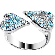 Load image into Gallery viewer, Aqua Gem Heartbreaker Heart Adjustable Ring
