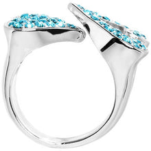 Load image into Gallery viewer, Aqua Gem Heartbreaker Heart Adjustable Ring
