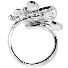 Load image into Gallery viewer, Clear Jeweled Cluster Butterfly Adjustable Ring
