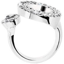 Load image into Gallery viewer, Clear Jeweled Circular Adjustable Ring
