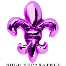 Load image into Gallery viewer, Purple Titanium Fleur De Lis Cheater Plug
