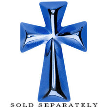 Load image into Gallery viewer, Blue Titanium Cross Cheater Plug
