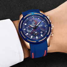 Load image into Gallery viewer, Men's Waterproof Modern Watch With Rubber Straps Multifunction Watches Unique Design Perfect Gift
