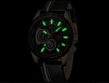 Load image into Gallery viewer, Waterproof Men's Sports  Watch With Leather Transparent Belts, Chronometers Day View Perfect Gift
