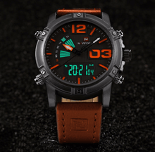 Load image into Gallery viewer, Men's Multifunction Digital Analog Waterproof Watch With Alarm And Automatic Time Zones Unique Design Excellent Gift
