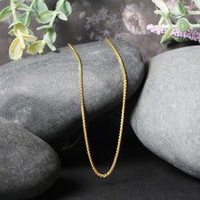 Load image into Gallery viewer, 14k Yellow Gold Diamond Cut Round Wheat Chain 1.1mm

