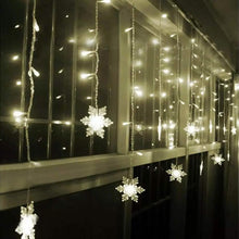 Load image into Gallery viewer, 3.5M 96LED Snowflake String Curtain Lights
