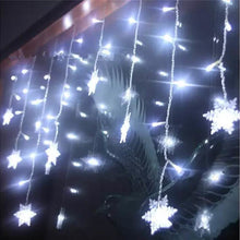 Load image into Gallery viewer, 3.5M 96LED Snowflake String Curtain Lights
