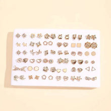 Load image into Gallery viewer, 36-Pairs: Women's Fashion Earrings Set - Assorted Heart, Flower, Geometric &amp; More
