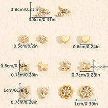 Load image into Gallery viewer, 36-Pairs: Women's Fashion Earrings Set - Assorted Heart, Flower, Geometric &amp; More
