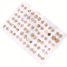 Load image into Gallery viewer, 36-Pairs: Women's Fashion Earrings Set - Assorted Heart, Flower, Geometric &amp; More
