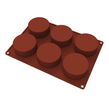 Load image into Gallery viewer, 3/6 Silicone Mold Round Circle Shape Fondant Cake Tools Ice Cube Moulds 3D Candy Jelly Making Mould Handmade Soap Molds Round Baking Silicone Mold Circle Chocolate Cake Pie Muffin Sandwiches Eggs Bakeware Kitchen Accessories
