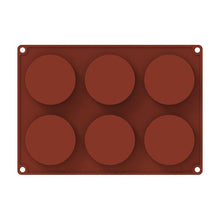 Load image into Gallery viewer, 3/6 Silicone Mold Round Circle Shape Fondant Cake Tools Ice Cube Moulds 3D Candy Jelly Making Mould Handmade Soap Molds Round Baking Silicone Mold Circle Chocolate Cake Pie Muffin Sandwiches Eggs Bakeware Kitchen Accessories
