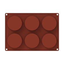 Load image into Gallery viewer, 3/6 Silicone Mold Round Circle Shape Fondant Cake Tools Ice Cube Moulds 3D Candy Jelly Making Mould Handmade Soap Molds Round Baking Silicone Mold Circle Chocolate Cake Pie Muffin Sandwiches Eggs Bakeware Kitchen Accessories
