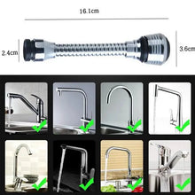 Load image into Gallery viewer, 360 Degree Kitchen Sink Tap Faucet Extender, Universal Stainless Steel Faucet Extender with Flexible Swivel Tap Aerator Hose, 2 Water Outlet Modes, Faucet Extender Water Saving Bathroom Kitchen Accessories
