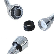 Load image into Gallery viewer, 360 Degree Kitchen Sink Tap Faucet Extender, Universal Stainless Steel Faucet Extender with Flexible Swivel Tap Aerator Hose, 2 Water Outlet Modes, Faucet Extender Water Saving Bathroom Kitchen Accessories
