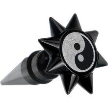 Load image into Gallery viewer, 0G Yin Yang Spiked Logo Fake Taper Ear Plug
