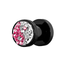 Load image into Gallery viewer, 4G Pink Crystal Ferido Yin Yang Acrylic Screw Fit Tunnel
