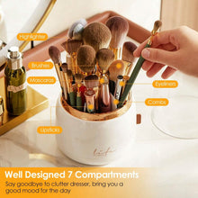 Load image into Gallery viewer, 360¬∞ Rotating Makeup Brush Holder with Lid Makeup Organizer

