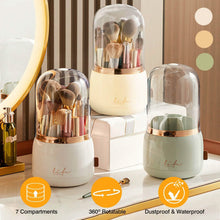 Load image into Gallery viewer, 360¬∞ Rotating Makeup Brush Holder with Lid Makeup Organizer
