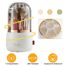 Load image into Gallery viewer, 360¬∞ Rotating Makeup Brush Holder with Lid Makeup Organizer
