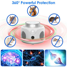 Load image into Gallery viewer, 360° Ultrasonic Mice Repellent Indoor with 3 Modes 9 Strobe Lights

