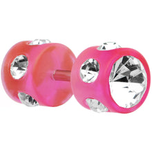 Load image into Gallery viewer, Pink Acrylic Gem Cheater Plug
