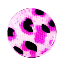 Load image into Gallery viewer, 1/2 Pink Leopard Acrylic Saddle Plug
