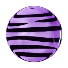 Load image into Gallery viewer, 1/2 Violet Zebra Acrylic Saddle Plug
