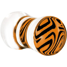 Load image into Gallery viewer, 4G Tangerine Zebra Acrylic Saddle Plug
