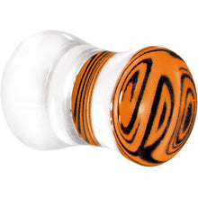 Load image into Gallery viewer, 2G Tangerine Zebra Acrylic Saddle Plug
