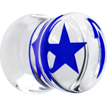 Load image into Gallery viewer, 1/2 Stellar Blue Star Inlay Acrylic Saddle Plug
