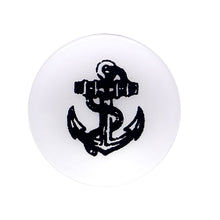 Load image into Gallery viewer, 00G Anchor Tattoo Acrylic Saddle Plug
