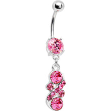 Load image into Gallery viewer, Pink CZ Glamorous Drop Belly Ring
