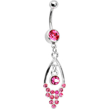 Load image into Gallery viewer, Pink Gem Bold Glam Chandelier Belly Ring
