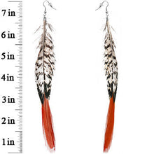 Load image into Gallery viewer, Natural Glam Drop Feather Earrings
