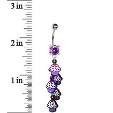 Load image into Gallery viewer, Tanzanite Cubic Zirconia Sweet Cupcake Drop Belly Ring
