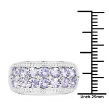 Load image into Gallery viewer, 1.44 Carat Genuine Tanzanite &amp; White Topaz .925 Sterling Silver Ring
