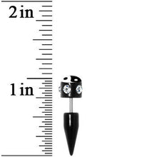 Load image into Gallery viewer, Black White Yin Yang Gem Fake Taper Ear Plug
