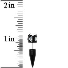 Load image into Gallery viewer, Black White Star Gem Fake Taper Ear Plug
