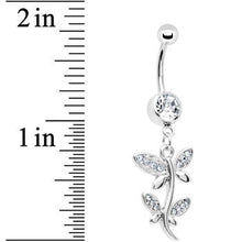 Load image into Gallery viewer, Crystalline Gem Flowering Butterfly Belly Ring
