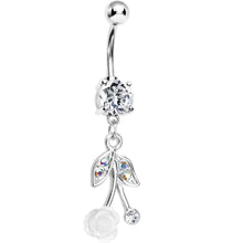 Load image into Gallery viewer, Crystalline Gem Flowering Cherry Belly Ring
