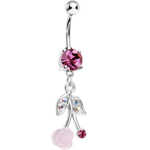 Load image into Gallery viewer, Pink Gem Flowering Cherry Belly Ring
