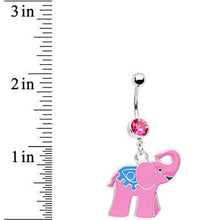 Load image into Gallery viewer, Pretty Pink Elephant Belly Ring

