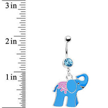 Load image into Gallery viewer, Boyish Blue Elephant Belly Ring
