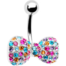 Load image into Gallery viewer, Multi Gem Bow Tie Belly Ring

