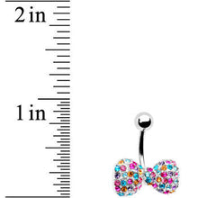 Load image into Gallery viewer, Multi Gem Bow Tie Belly Ring
