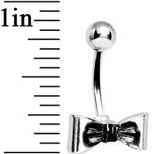 Load image into Gallery viewer, Silver Tone Bow Belly Ring
