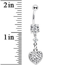 Load image into Gallery viewer, Crystalline Gem Ravishing Heart Belly Ring
